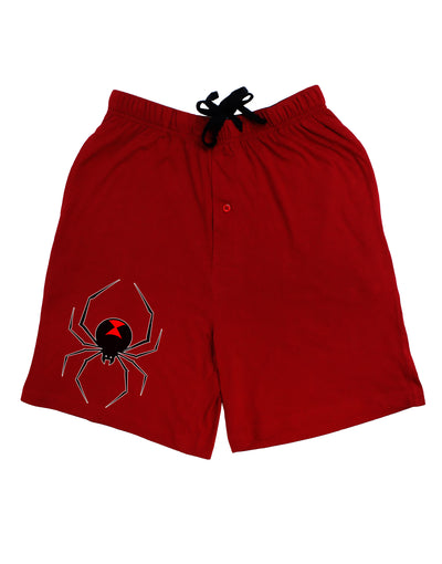 Black Widow Spider Design Adult Lounge Shorts - Red or Black-Lounge Shorts-TooLoud-Red-Small-Davson Sales