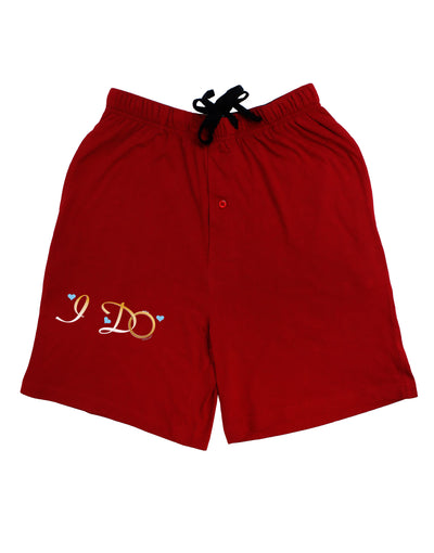 I Do - Groom Adult Lounge Shorts-Lounge Shorts-TooLoud-Red-Small-Davson Sales