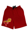 Estoy Caliente Para Ti Adult Lounge Shorts - Red- Medium-Lounge Shorts-TooLoud-Davson Sales