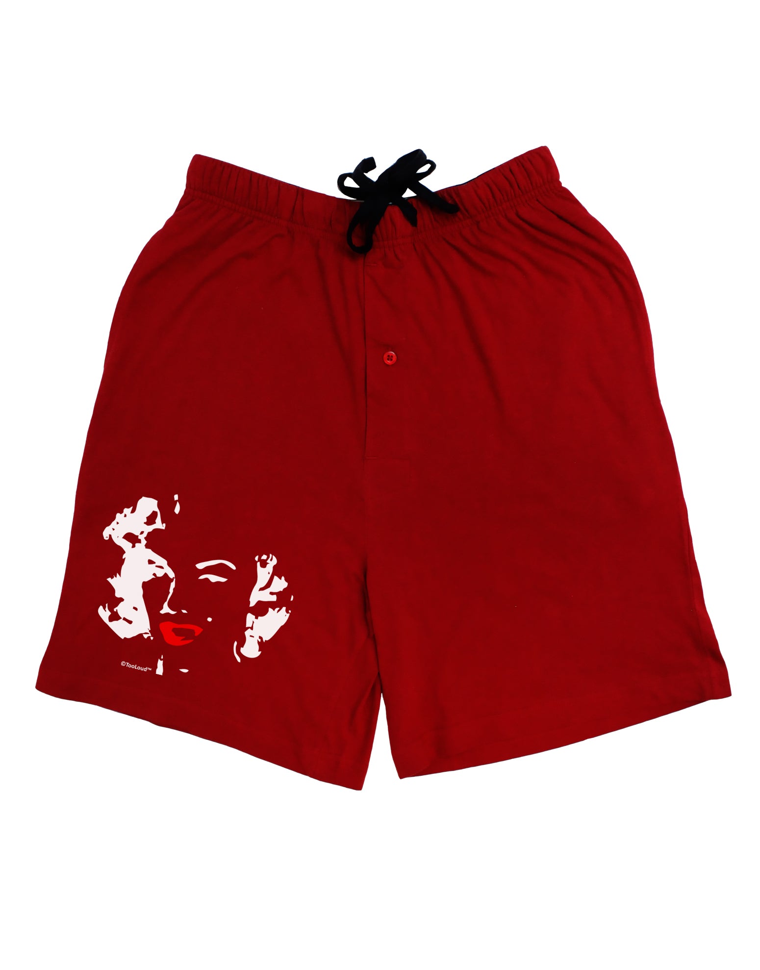 Marilyn Monroe Cutout Design Red Lips Adult Lounge Shorts - Red or Black by TooLoud-Lounge Shorts-TooLoud-Black-Small-Davson Sales