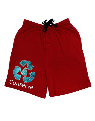 Water Conservation Text Adult Lounge Shorts by TooLoud-Lounge Shorts-TooLoud-Black-Small-Davson Sales