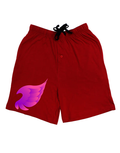 Cute Single Angel Wing Adult Lounge Shorts - Red or Black-Lounge Shorts-TooLoud-Red-Small-Davson Sales