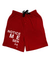 Notice Me Senpai Triangle Text Adult Lounge Shorts-Lounge Shorts-TooLoud-Red-Small-Davson Sales