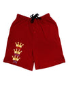 Three Kings Day - C M B Crowns Adult Lounge Shorts - Red or Black by TooLoud-Lounge Shorts-TooLoud-Black-Small-Davson Sales