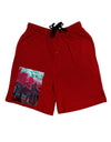 Chicago Abstract 2 Adult Lounge Shorts-Lounge Shorts-TooLoud-Red-2XL-Davson Sales