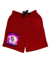 Astronaut Cat Adult Lounge Shorts-Lounge Shorts-TooLoud-Red-Small-Davson Sales