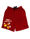 Trick or Treat Cute Candy Corn Halloween Adult Lounge Shorts - Red or Black by TooLoud-TooLoud-Red-Small-Davson Sales