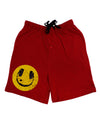 EDM Smiley Face Adult Lounge Shorts by TooLoud-Lounge Shorts-TooLoud-Red-Small-Davson Sales