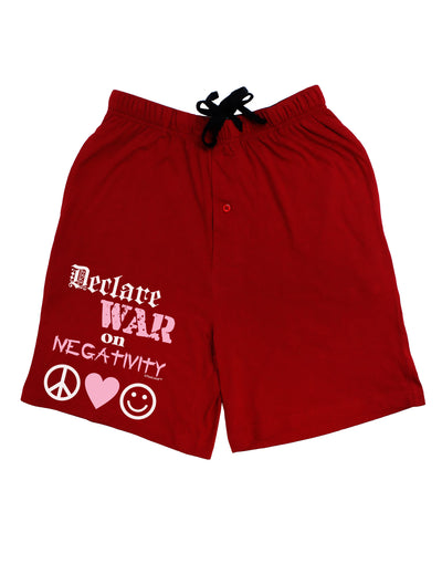 Declare War on Negativity Adult Lounge Shorts by-Lounge Shorts-TooLoud-Red-Small-Davson Sales