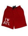 I Heart Atlanta Adult Lounge Shorts-Lounge Shorts-TooLoud-Red-Small-Davson Sales