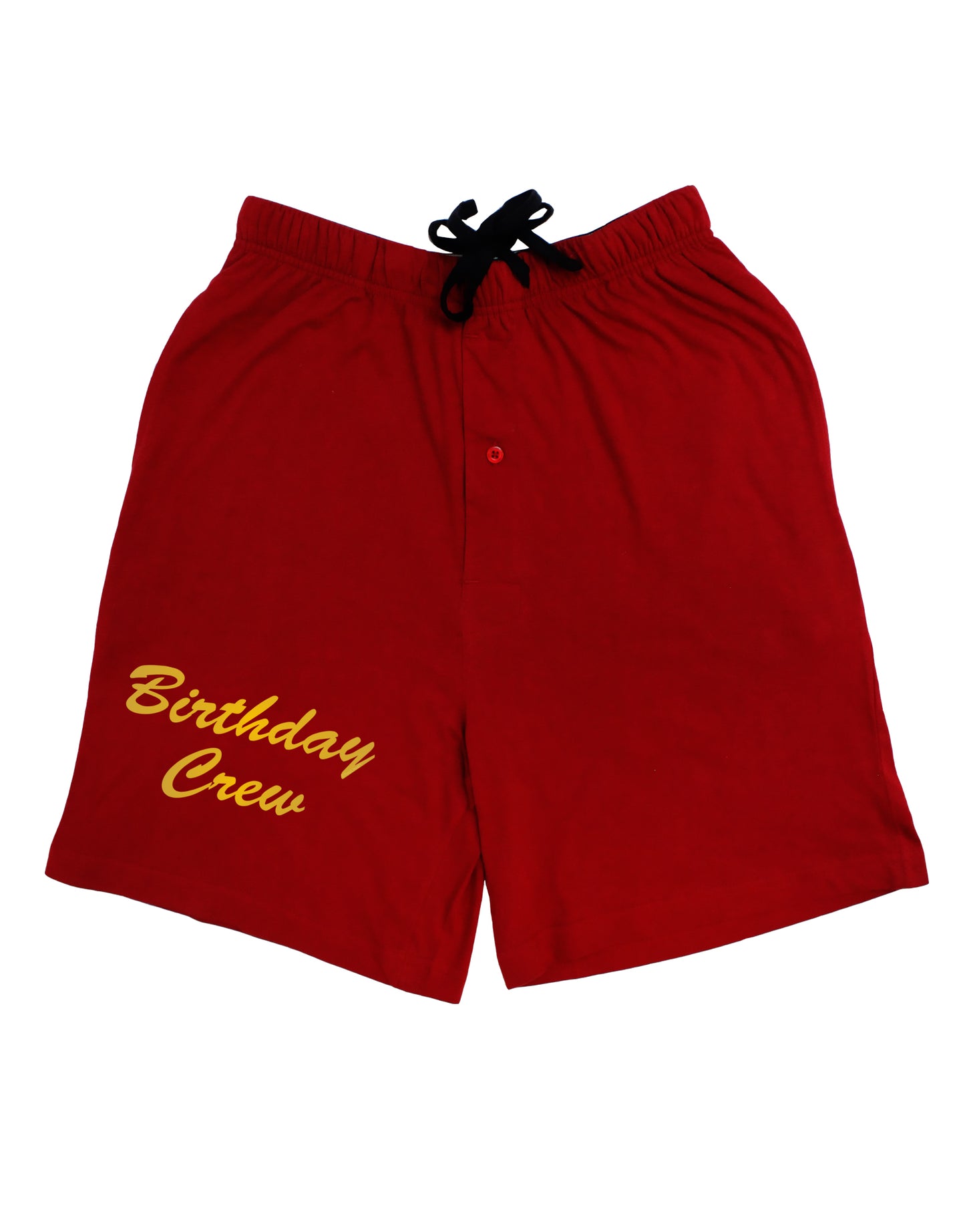 Birthday Crew Text Adult Lounge Shorts by TooLoud-Lounge Shorts-TooLoud-Red-Small-Davson Sales