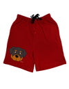 Cute Rottweiler Dog Adult Lounge Shorts - Red or Black by TooLoud-Lounge Shorts-TooLoud-Black-Small-Davson Sales