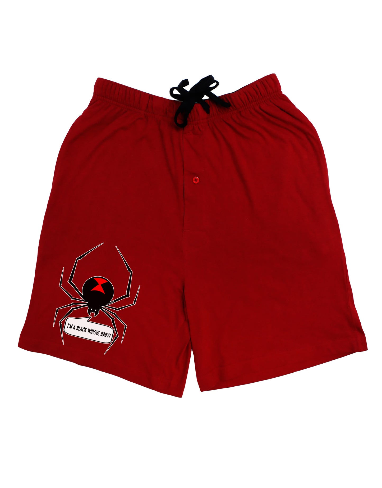 I'm A Black Widow Baby Adult Lounge Shorts - Red or Black-Lounge Shorts-TooLoud-Red-Small-Davson Sales