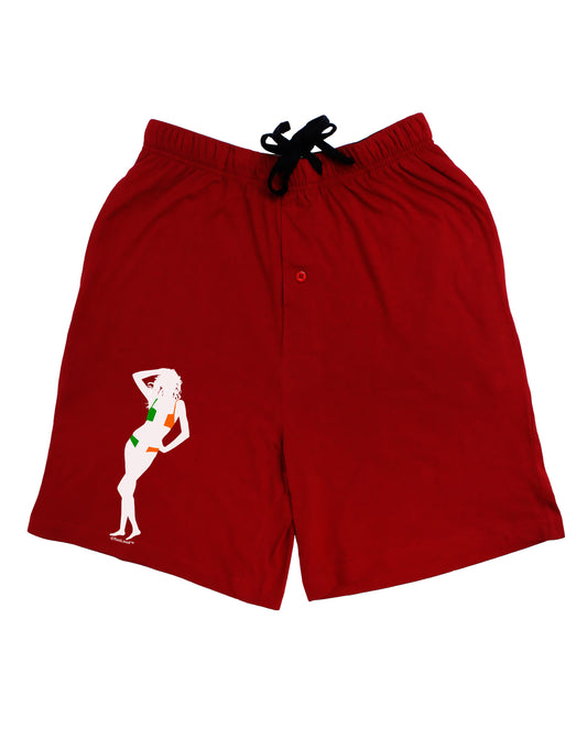 Irish Flag Bikini Shadow Adult Lounge Shorts by TooLoud-Lounge Shorts-TooLoud-Black-Small-Davson Sales