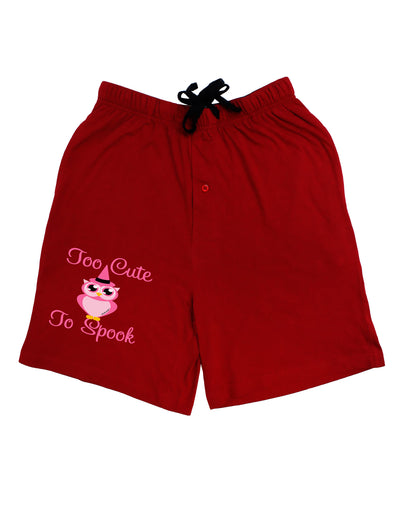 Owl Too Cute Pink Adult Lounge Shorts-Lounge Shorts-TooLoud-Red-Small-Davson Sales