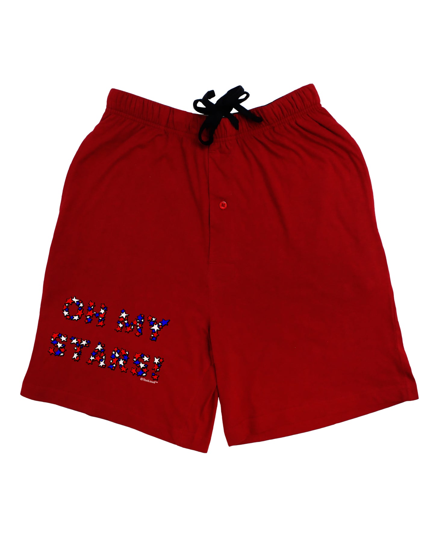 Oh My Stars Patriotic Design Adult Lounge Shorts by TooLoud-Lounge Shorts-TooLoud-Black-Small-Davson Sales