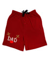 Matching Family Christmas Design - Reindeer - Dad Adult Lounge Shorts - Red or Black by TooLoud-Lounge Shorts-TooLoud-Black-Small-Davson Sales