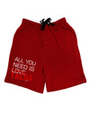 All You Need Is Tacos Adult Lounge Shorts-Lounge Shorts-TooLoud-Red-Small-Davson Sales