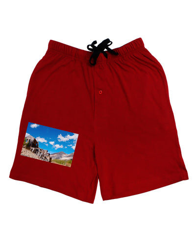 Colorado Landscape Ruins Adult Lounge Shorts-Lounge Shorts-TooLoud-Red-Small-Davson Sales