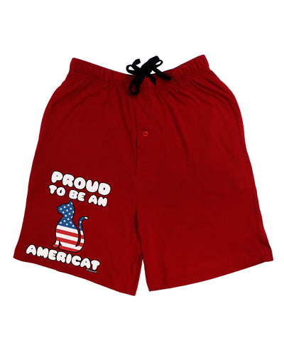 Proud to Be an Americat Adult Lounge Shorts by TooLoud-Lounge Shorts-TooLoud-Black-Small-Davson Sales