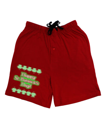 Seeing Double St. Patrick's Day Adult Lounge Shorts-Lounge Shorts-TooLoud-Red-Small-Davson Sales