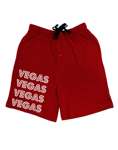 Vegas - Vegas Style Show Lights Adult Lounge Shorts - Red or Black by TooLoud-Lounge Shorts-TooLoud-Black-Small-Davson Sales