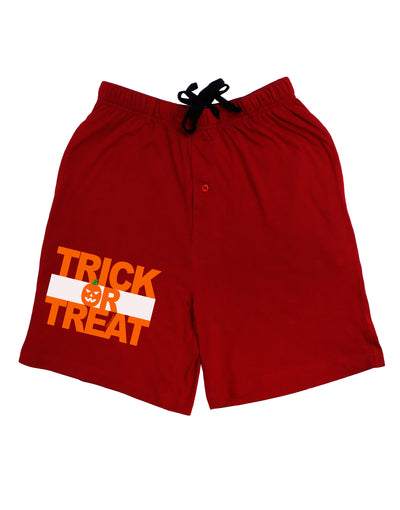 Trick or Treat Text Adult Lounge Shorts-Lounge Shorts-TooLoud-Red-Small-Davson Sales