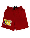 Menacing Turtle Watercolor Adult Lounge Shorts-Lounge Shorts-TooLoud-Red-Small-Davson Sales