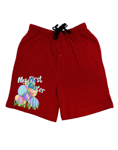 My First Easter Gel Look Print Adult Lounge Shorts-Lounge Shorts-TooLoud-Red-Small-Davson Sales