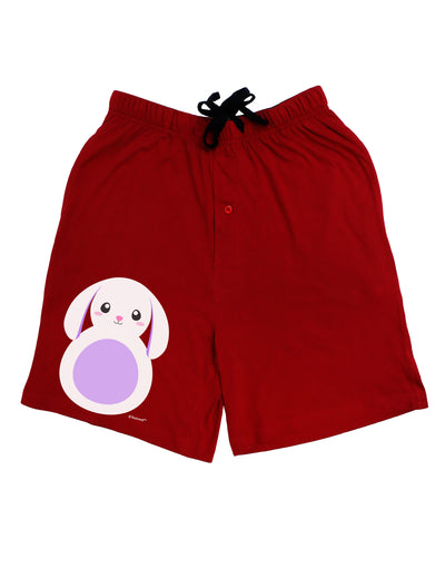 Cute Bunny with Floppy Ears - Purple Adult Lounge Shorts - Red or Black by TooLoud-Lounge Shorts-TooLoud-Black-Small-Davson Sales