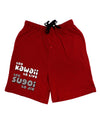 Too Kawaii to Live - B&W Adult Lounge Shorts - Red or Black by TooLoud-Lounge Shorts-TooLoud-Black-Small-Davson Sales