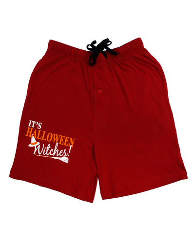 It's Halloween Witches Hat Adult Lounge Shorts-Lounge Shorts-TooLoud-Red-Small-Davson Sales