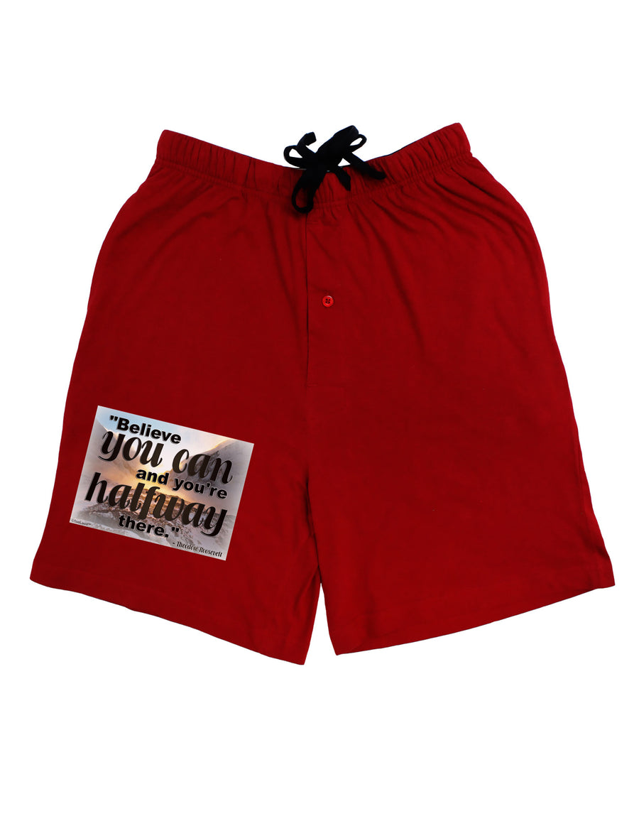 Believe You Can T Roosevelt Adult Lounge Shorts by TooLoud-Lounge Shorts-TooLoud-Red-Small-Davson Sales