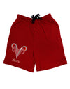 Aries Symbol Adult Lounge Shorts-Lounge Shorts-TooLoud-Red-Small-Davson Sales
