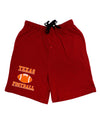 Texas Football Adult Lounge Shorts by TooLoud-Lounge Shorts-TooLoud-Red-Small-Davson Sales