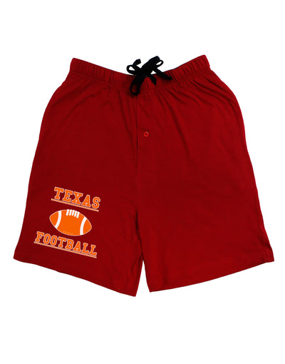 Texas Football Adult Lounge Shorts by TooLoud-Lounge Shorts-TooLoud-Red-Small-Davson Sales