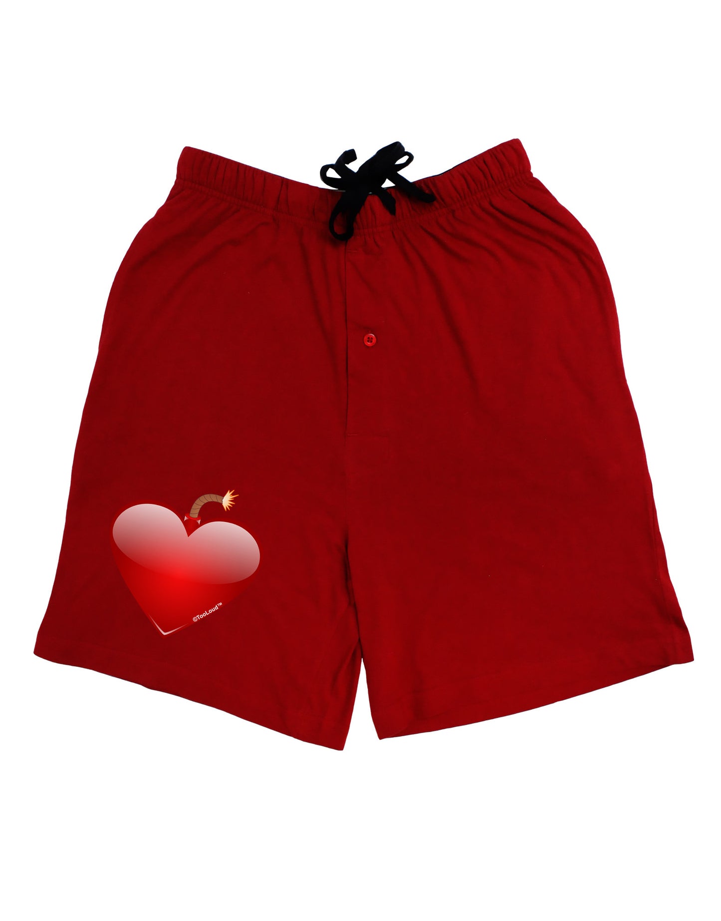 Love Bomb Adult Lounge Shorts-Lounge Shorts-TooLoud-Red-Small-Davson Sales