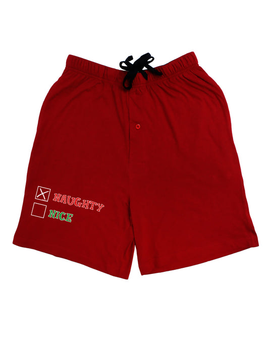 Naughty or Nice Christmas - Naughty Adult Lounge Shorts - Red or Black-Lounge Shorts-TooLoud-Red-Small-Davson Sales