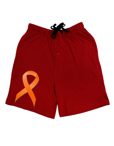 Leukemia Awareness Ribbon - Orange Adult Lounge Shorts-Lounge Shorts-TooLoud-Red-Small-Davson Sales