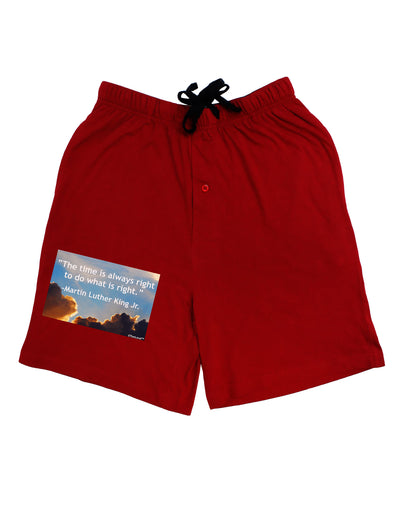 The Time Is Always Right Adult Lounge Shorts-Lounge Shorts-TooLoud-Red-Small-Davson Sales