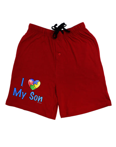 I Heart My Son - Autism Awareness Adult Lounge Shorts by TooLoud-Lounge Shorts-TooLoud-Black-Small-Davson Sales