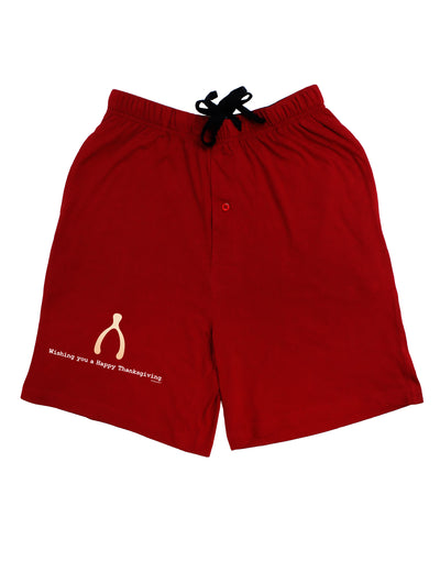 Wishing You a Happy Thanksgiving Wishbone Adult Lounge Shorts by TooLoud-Lounge Shorts-TooLoud-Red-Small-Davson Sales