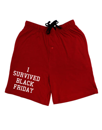 I Survived Black Friday Adult Lounge Shorts - Red or Black-Lounge Shorts-TooLoud-Red-Small-Davson Sales