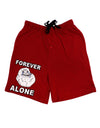 Forever Alone Anti-Valentines Day Adult Lounge Shorts - Red or Black by TooLoud