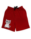 Dr Cat MD - Cute Cat Design Adult Lounge Shorts - Red or Black by TooLoud-Lounge Shorts-TooLoud-Black-Small-Davson Sales