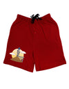 Moonlit Wizard Tower - Halloween Adult Lounge Shorts - Red or Black-Lounge Shorts-TooLoud-Davson Sales