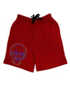 TooLoud No one can hurt me without my permission Ghandi Dark Adult Lounge Shorts-Lounge Shorts-TooLoud-Red-Small-Davson Sales