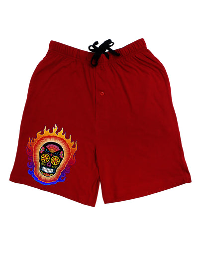 Sacred Calavera Day of the Dead Sugar Skull Adult Lounge Shorts - Red or Black by TooLoud-TooLoud-Red-Small-Davson Sales