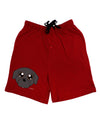 Cute Pug Dog - Black Adult Lounge Shorts - Red or Black by TooLoud-Lounge Shorts-TooLoud-Black-Small-Davson Sales