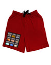 Solar System Squares Dark Adult Lounge Shorts-Lounge Shorts-TooLoud-Red-Small-Davson Sales